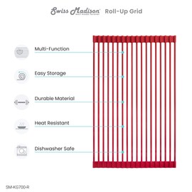 Swiss Madison 20 x 12" Kitchen Sink Grid, Red