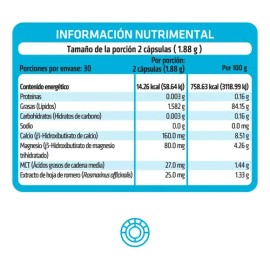 HEALTHADDICTION - Butirato Calcio Magnesio | Con MCT y Extracto de Romero | Suplemento Alimenticio para Bienestar Digestivo y Metabólico | 60 Cápsulas
