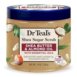 Dr Teal's Scrub Exfoliante para la Piel con Manteca de Karité y Azúcar, 19 Onzas