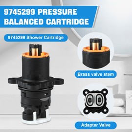 9745299 Pressure Balanced Cartridge Compatible With Pfister 0X8/JX8/VB8/JV8 Valves, Shower Cartridge Replacement Part, for Tub & Shower Valves, Metal Stem