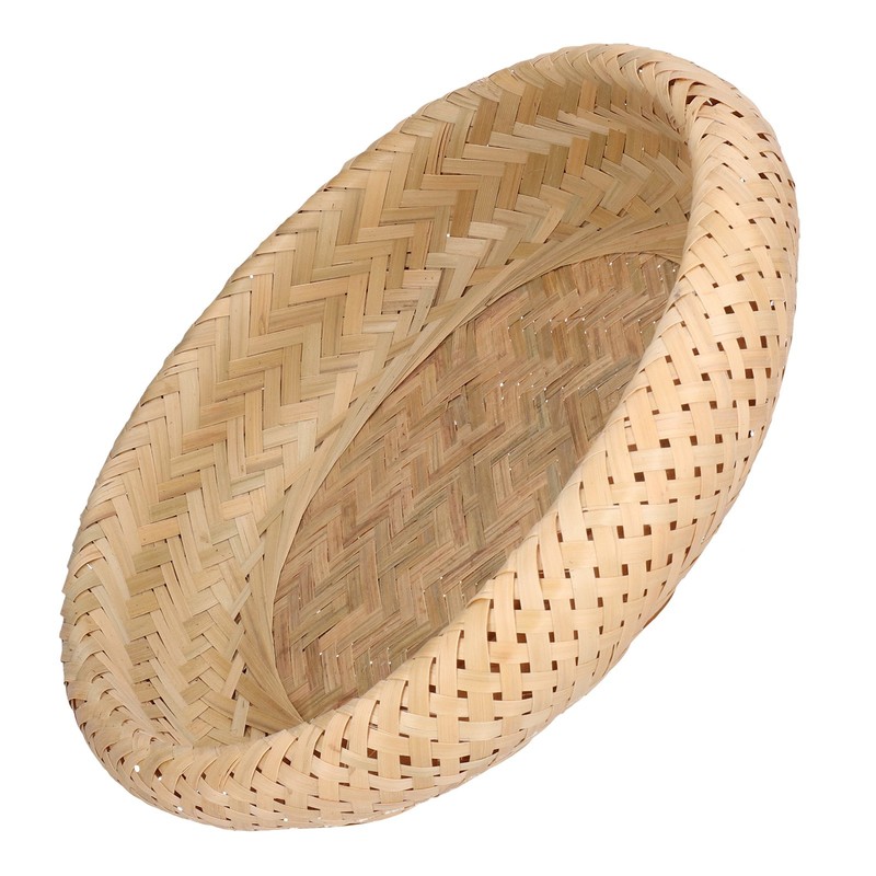 Round Bread Baskets Bamboo Hand Woven Fruits Vegetable Storage Basket