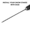 400 Pack 36" Hollow Plastic Reflective Snow Stakes, Flexible Driveway