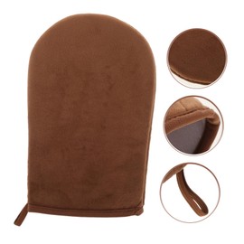 Beavorty Tanning Oiled Gloves Tanning Machine Tan Remover for Face Fake Tan Buddies Sunscreen Applicator Self Tanner Mitt Self Tanner Back Applicator Self Tan Applicator Hand Brown Flannel