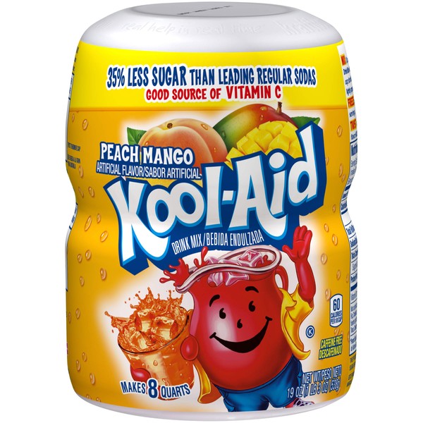 Kool-Aid Peach Mango Flavored Powdered Drink Mix, 1.18 Pound (Pack of 4)