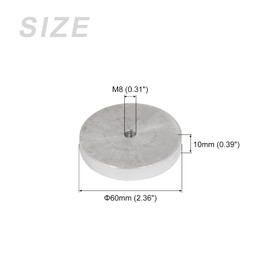 METALLIXITY 4pcs Solid Aluminum Disc Aluminum Circle Disc Disc Disc M8x60mmx10mm Glass Table Top Adapter Glass Furniture Accessories