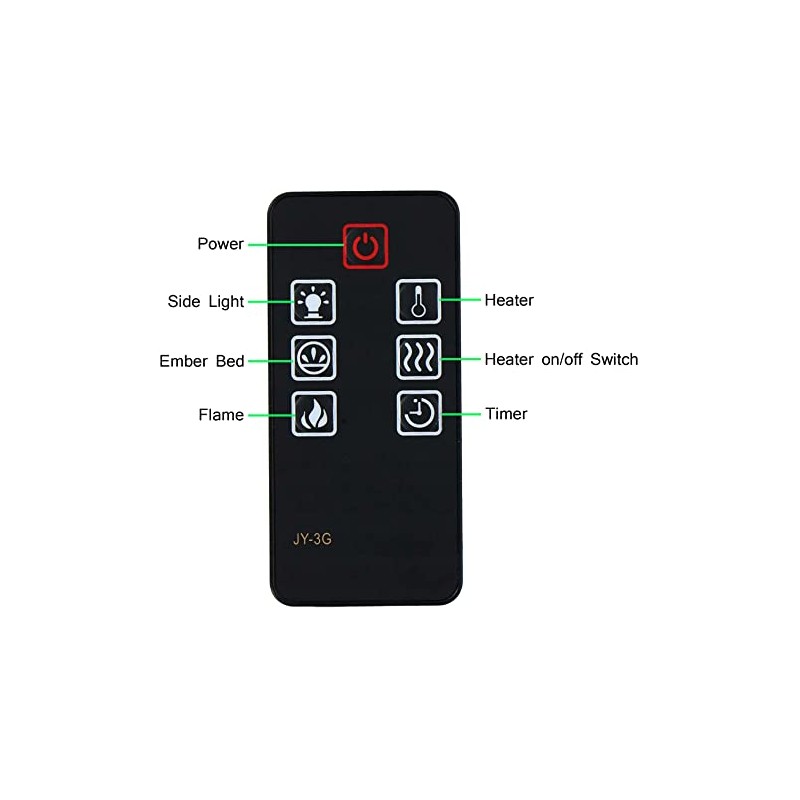 GENGQIANSI Replacement for Muskoka Electric Fireplace Heater Remote Control JY-3G