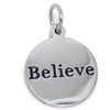 ICYROSE Stainless Steel Dangling Believe Plaque Charm Bead 123 for