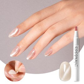 coconail HEMA Free Removable Gel Nail Magnetic Nail Cat Eye Gel Self Nail Gel Nail Seal Peel Off Color Gel Nail Tips Allergy Prevention Glitter Easy Beginner Self Kit Set Base Magnet Top Pen Brush