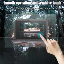 PCTC Osmo Action 4/3 Screen Protector for DJI Action 4 3 Accessories, Tempered Glass Screen Cover Protector Film + Lens Protector for DJI Action 3 Dual-Screen (9 Pack)