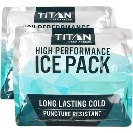 Arctic Zone Titan Deep Freeze Ice Pack- (2 Pack) 600 Gram High Performance Ice Pack - Long-Lasting, Puncture-Resistant Cold Pack Filled with Non-Toxic Gel…
