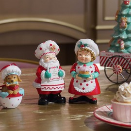 Cynkeyee Christmas Decorations Indoor Santa-Claus Décor - Cooking Mr. and Mrs.Santa for Women Party Table Decorations Christmas Modern Mantel Décor
