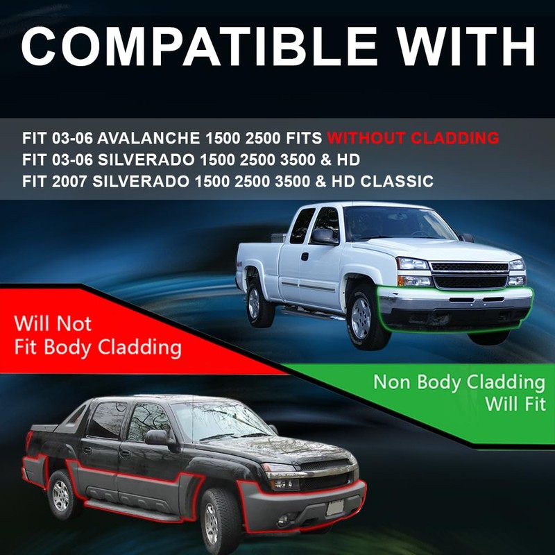 PIT66 LED DRL Headlight Assembly Compatible with Chevy Silverado Avalanche