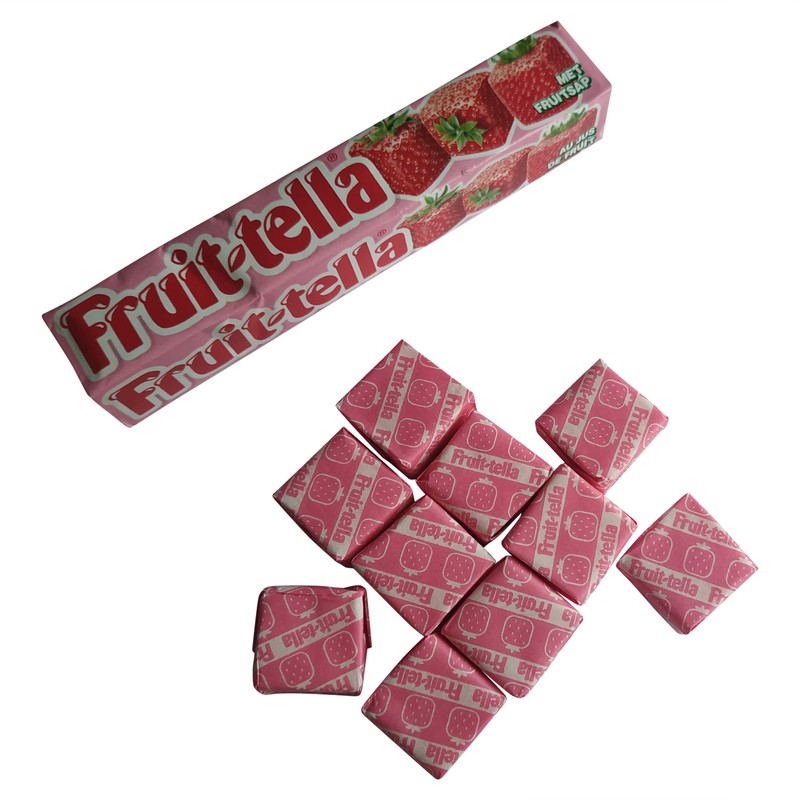 Fruit Tella Strawberry Chewy Candy with Fruit Juice 41g/1.44oz (Pack
