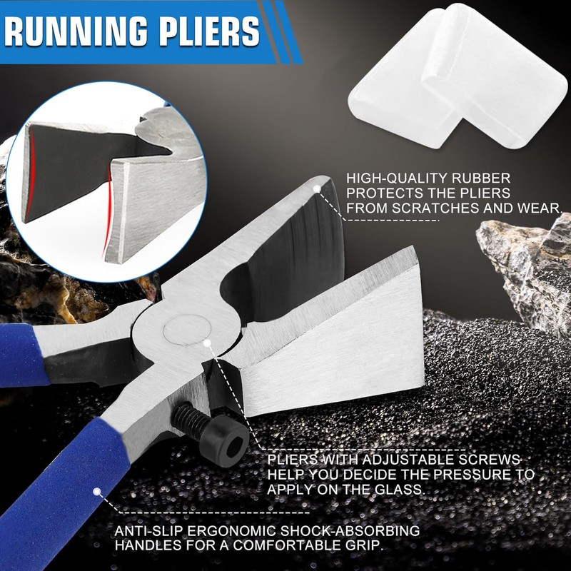 YOTINO Glass Cutting Tool Kit Includes Blue Grip Oil Feed