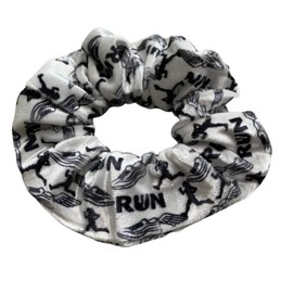 Runner Scrunchie, Track and Field Hair Accessories, No Crease Runner Premium Velvet Elastics, Gift for Women Runners (Run)