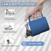HOSUKU Spill-Proof Cup for Elderly, 13.5oz Stainless Steel Sippy Cup