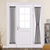 MIULEE 2 Panels Sidelight French Door Curtains Sheer Light Filtering