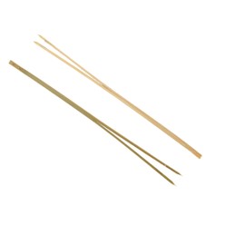 BambooMN Bamboo Double Prong Stick Skinny Pick Skewer 4.7" Long, 100 Pieces