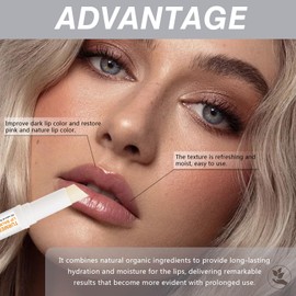 MUREND 3PCS Turmeric Lip Balm for Smokers Dark Lip Treatment with Turmeric oil, Help Fade Lip, Lip Exfoliator, Long-Lasting Natural Balm Moisturize & Nourish Dry, Cracked, Dull, Reduce Fine Lines Lip