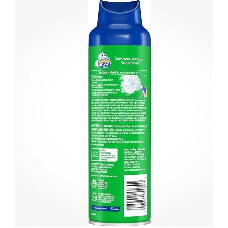 Scrubbing Bubbles Mega Shower Foamer Aerosol, Rainshower, 20 oz