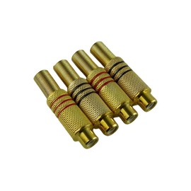 MG-M RCA Jack RCA Plug RCA Connector Pin Plug DIY Gold Plated Gold Set of 4