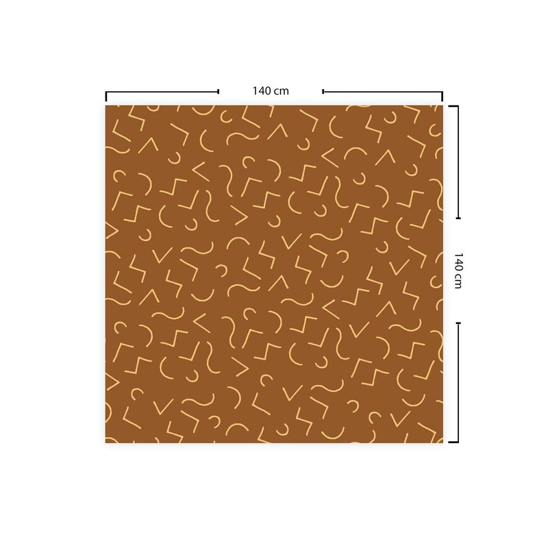 Bonamaison Kitchen Decoration, Tablecloth, Brown Tones, 140 x 140 Cm
