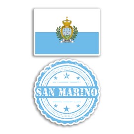 2 x 10cm Wide San Marino Vinyl Stickers - Map Holiday Adventure Travel Country Scrapbooking Italian Gift #78654
