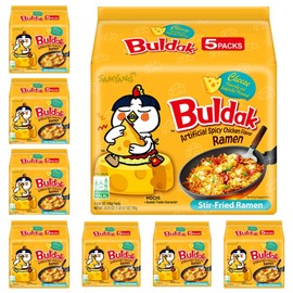 Samyang Buldak Ramen,Hot Chicken Ramen Noodles,Korean Ramen Instant Spicy Noodles,Cheese Flavor,40 Packs