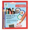 Stabilo Woody 3 in 1 Smooth Multi-Surface Pencil Case with