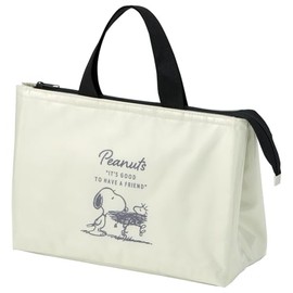 Skater KBCV1-A Snoopy Badge Lunch Bag with Cover, Cold Insulation, Width 11.4 x Height 8.3 x Depth 4.7 inches (29 x 21 x 12 cm)