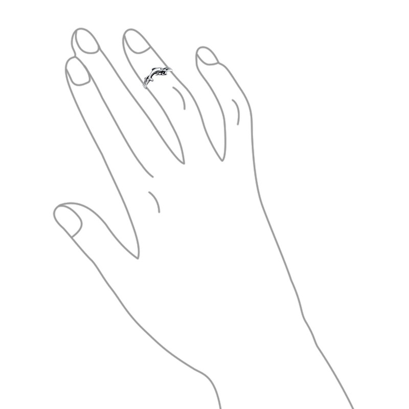 Nautical Dolphin Shape Craved Midi Toe Ring Polished 925 Silver