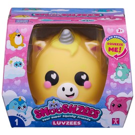 Smooshzees Luvzees, Funder, Yellow Unicorn, Collectable Characters, Supersoft, Cuddly and Squishy!