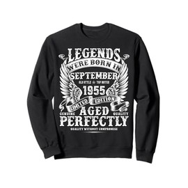 70 Year Old Birthday Gifts For Men September 1955 Birthday Sweatshirt