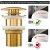 Universal Drain Fitting for Sink and Washbasin, Modern Pop-Up Click