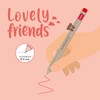 Legami - Gel Pen with Decorative Animal, Prevents Rolling, Red