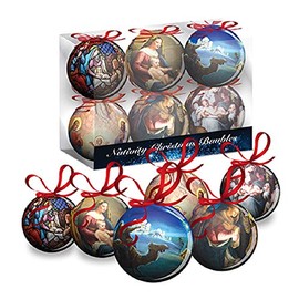 The Healing Corner Christmas Tree Baubles 6 Pk Traditional Nativity Scenes Xmas Decoration Holy Family 6 Xmas Nativity Scenes Special Xmas Gift Christmas Ornament