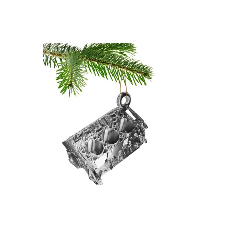 V6 Engine Block Christmas Tree Bauble Decoration Ornament For Christmas