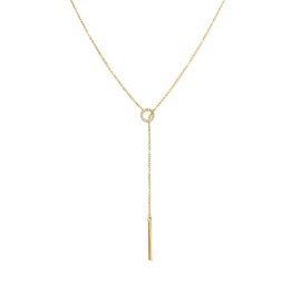 Benevolence LA Gold Dipped Lariat Necklace for Women, Candace Cameron Designed, Y Long Chain Drop Necklace with Bar Pendant, For Layering Necklaces, Jewelry Accessories