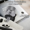 Motorcycle Rear Fender Seat Bolt, Skull Design 1/4"-20 Thread Seat