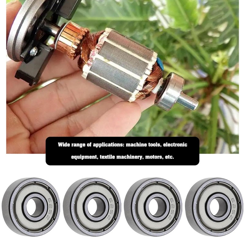 ECSiNG 10PCS 625ZZ Deep Groove Ball Bearings ABEC-5 Double Metal