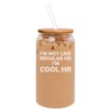 MIP 16oz Can Shaped Glass Iced Coffee Cup with Bamboo