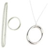 1Pc Silver Ring and Chain (Large Ring) Magic Tricks Metal