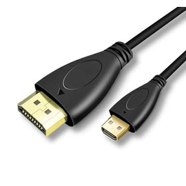 Cable micro HDMI a HDMI 4K de 6.6 pies, cable HDMI 2.0, compatible con alta velocidad 4K a 60Hz 2160p 1080p 18gbps 3D HDR para cámara, videocámara