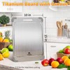 ZYBIDEAL 100% Pure Titanium Cutting Board with Grooves, Update Double