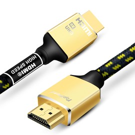 8K HDMI Cables 2.1 6ft 48Gbps, Copper Plug, Aluminium Alloy Shell, CL3 Flame Retardant, Three Layers of RF-Shield, 8K 60Hz, 4K 120Hz, 2K 240Hz