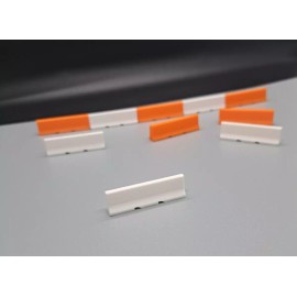 Unbranded 40 PC Pack - HO Scale Jersey Barriers 1:87 Scale Highway Barrier, Street Barrier
