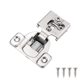 Probrico 60 Pack 30 Pair 1/2 inch Overlay Soft Close Cabinet Hinges Hidden Door Hinge for Kitchen Cabinet Hinges Concealed Self Closing Face Frame, 105 Degree Opening Angel