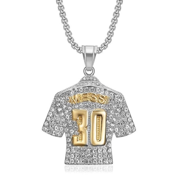 Number 30 Jersey Necklace, Number 30 Football Jersey Necklace for