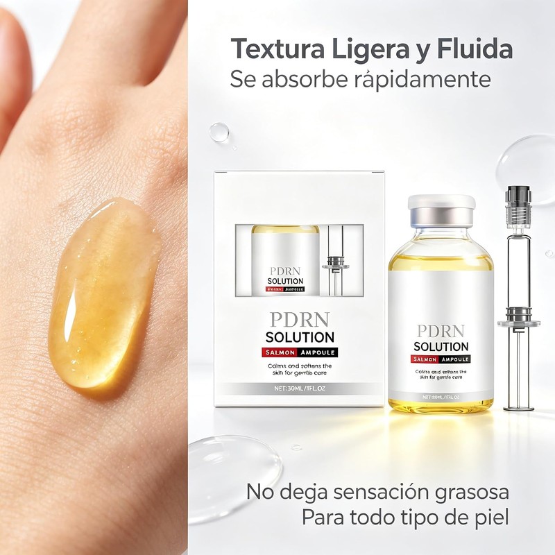 Sérum Facial Tipo Ampolleta con Extracto de Salmón