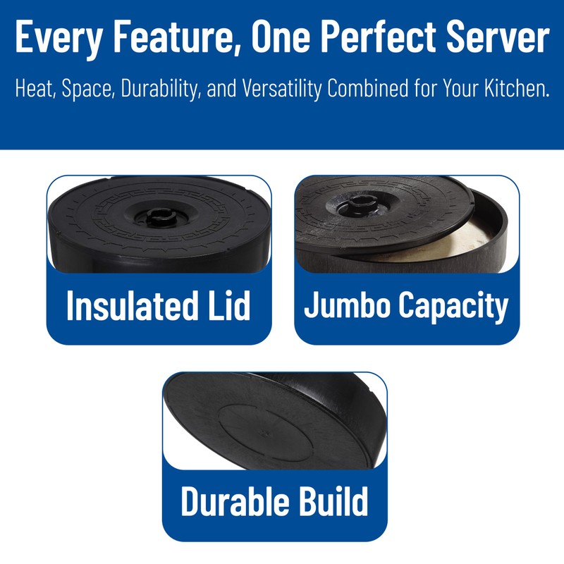 Carlisle FoodService Products Jumbo Server Tortilla Server with Insulated Lid